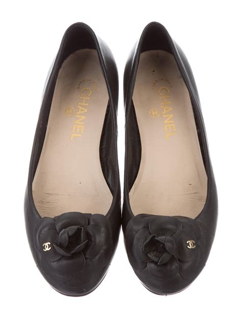 chanel camellia leather flats|CHANEL.